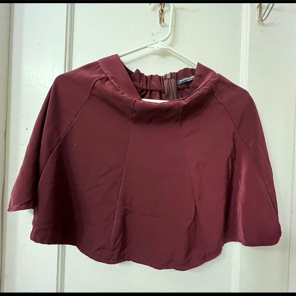 Brandy Melville burgundy skirt size:one size